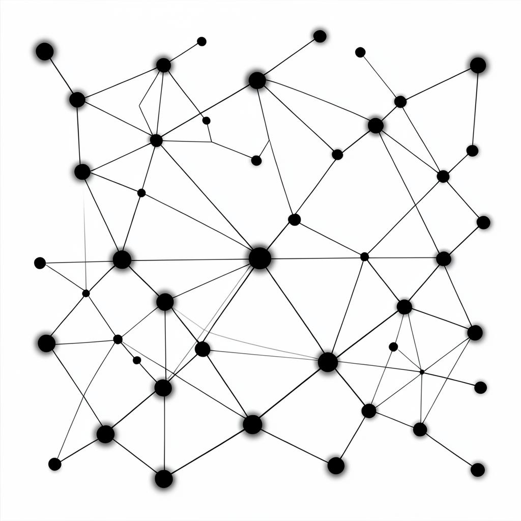 Abstract network of connected payment hotspots across Nigeria